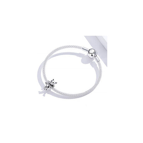 Pulseras de plata de ley 925 con diseño gato