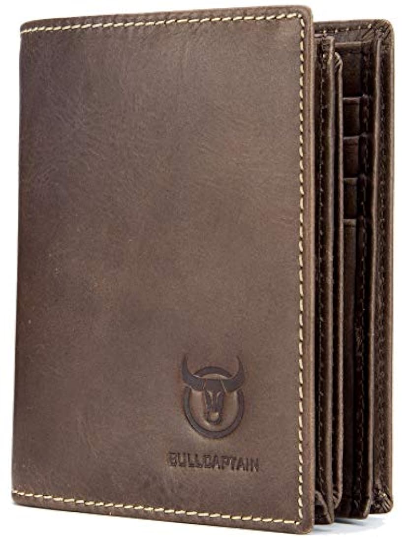 BilLCAPTAIN billetera de cuero genuino para hombres