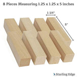 Kit de tallado de madera con bloques en blanco sin terminar