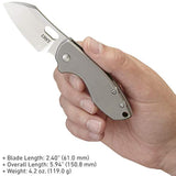 Cuchillo plegable, color plateado.
