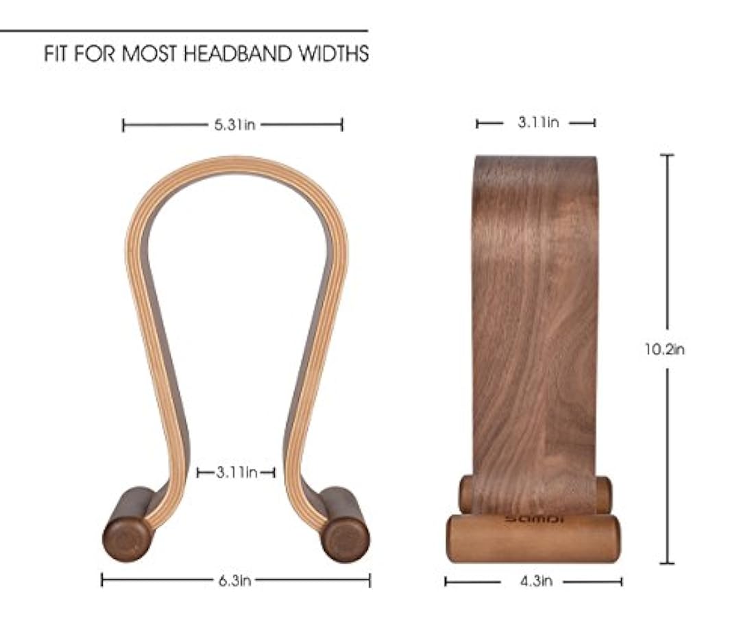 Soporte de madera para auriculares