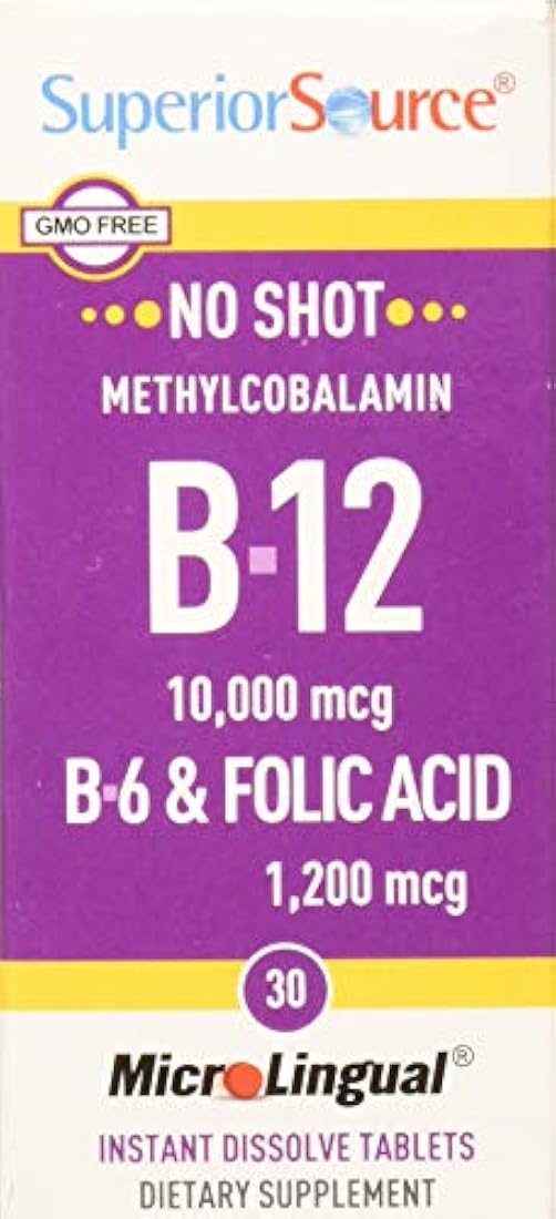 Metilcobalamina B12/B-6/ácido fólico, 10.000 mcg/1200 mcg, 30 unidades