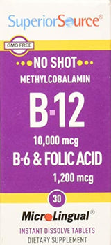 Metilcobalamina B12/B-6/ácido fólico, 10.000 mcg/1200 mcg, 30 unidades