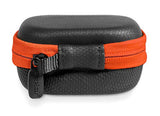 CaseSack iWALK Mini cargador portátil para iPhone compacto con 4500mAh, 9000mAh, con bolsillo de malla para cable o cargador inalámbrico iPhone (negro con cremallera naranja)