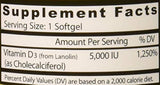 Healthy Origins Vitamina D3 5, 000 geles de lulanolina, 120 unidades