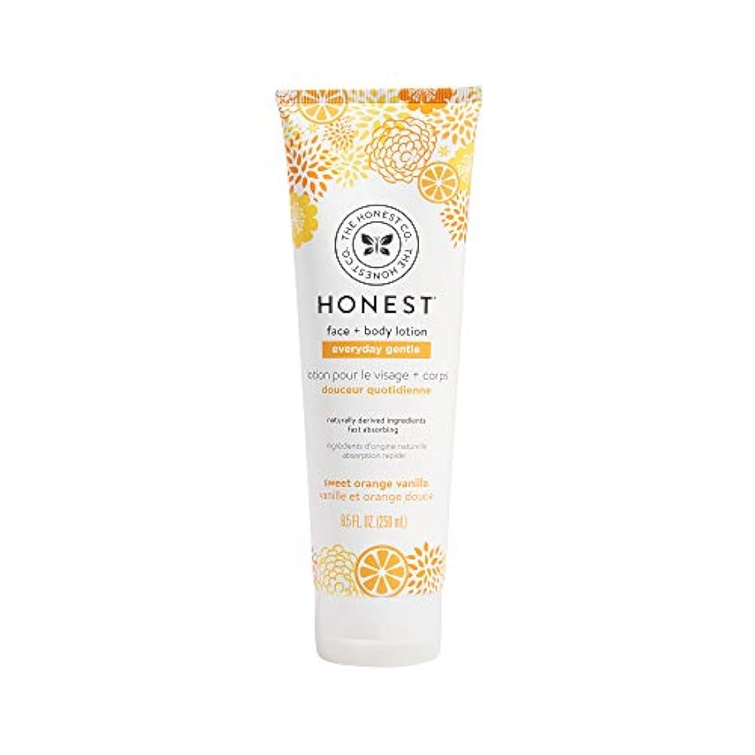 The Honest Company 2Piece Everyday Gentle Sweet Orange Vanilla Shampoo and Body Wash 10 Fl Oz Face and Body Lotion 8.5 Fl Oz Tear Free Naturally Derived Ingredients, Sulfate and Paraben Free Baby Bath