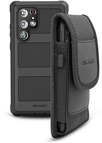 Encased Funda para cinturón 2 en 1 con funda resistente para Samsung Galaxy S22 Ultra – Funda a prueba de golpes con clip de nailon balístico (S22-ULTRA)