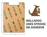 Wallaroo - Tarjetero de cuero adhesivo para iPhone y smartphones Android, rosa, dorado, cuero (Rose Gold Leather)