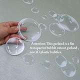 Guirnaldas decorativas de burbujas transparentes y planas