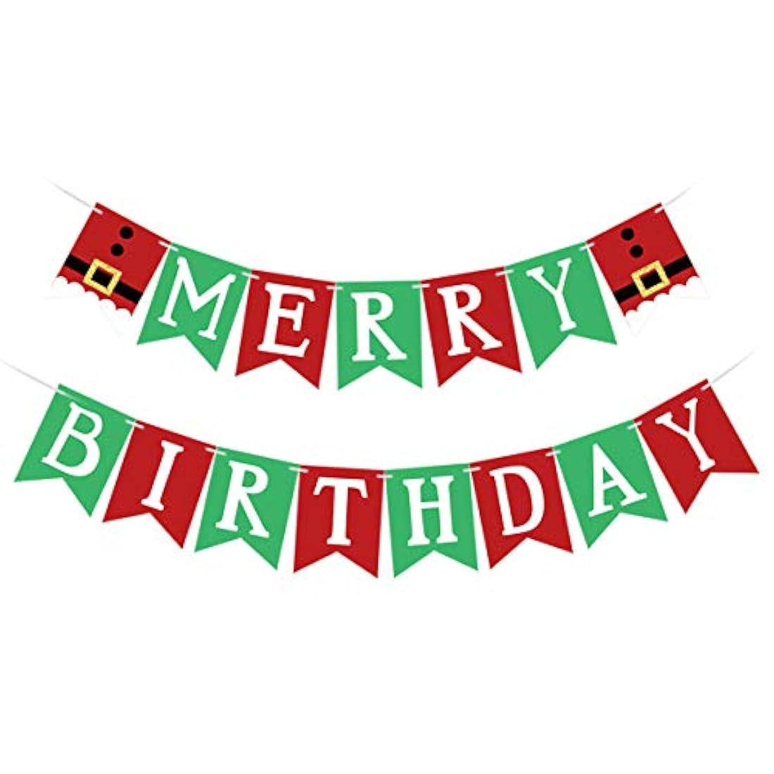 Pancarta de Navidad y cumpleaños con texto en inglés