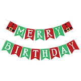 Pancarta de Navidad y cumpleaños con texto en inglés