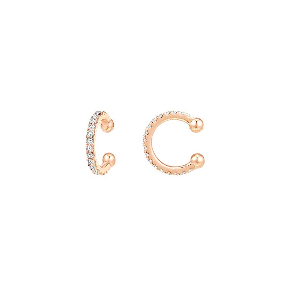 Aretes de plata chapados en oro para mujer