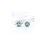 Aretes brillantescon circonita cúbica de cristal