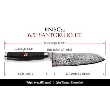 Enso SG2 - Cuchillo Santoku, fabricado en Japón