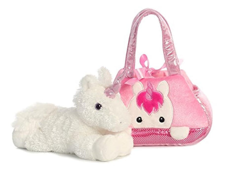 Bolso Porta mascotas con peluche de unicornio