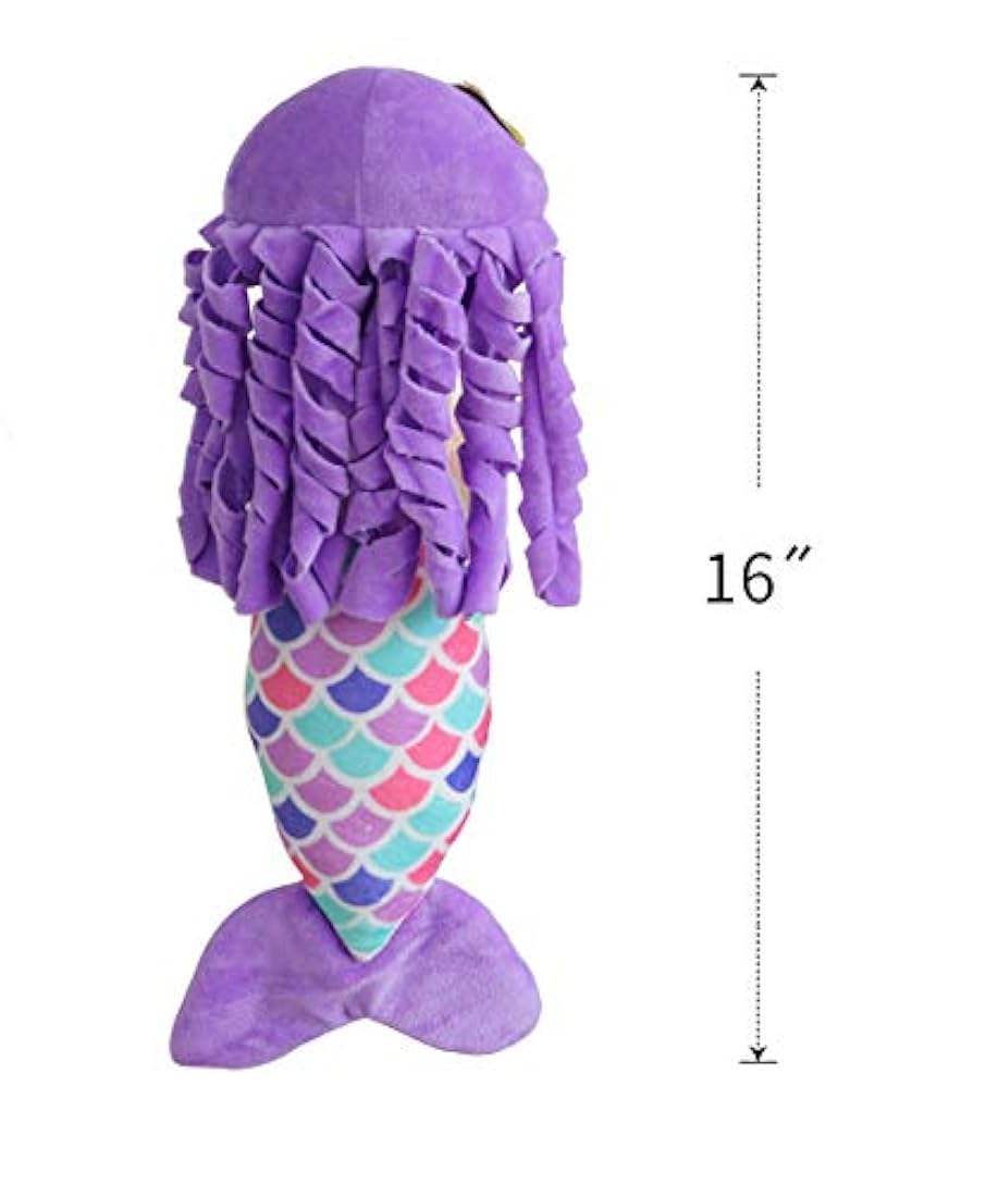 Peluche de princesa sirena Lila-Rosa, 16.0in, Timoospeed