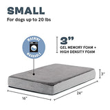 Barkbox Cama para perro con plataforma de espuma viscoelástica, colchón de felpa para alivio ortopédico, lavable a máquina con funda extraíble y forro resistente al agua, incluye juguete chirriador