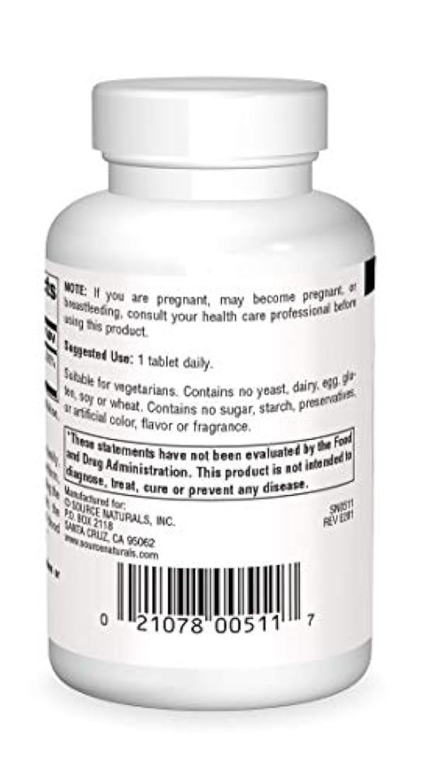 Source Naturals ácido pantoténico 250 mg vitamina B-5 suplemento dietético – 100 comprimidos