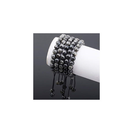 Pulseras y tobilleras de macramé ajustables con piedras