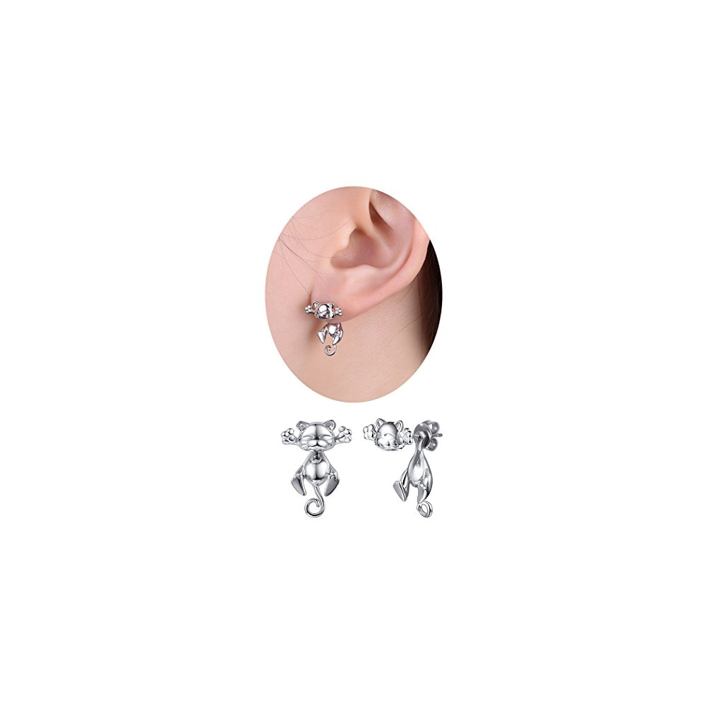Aretes de plata con diseño para mujeres