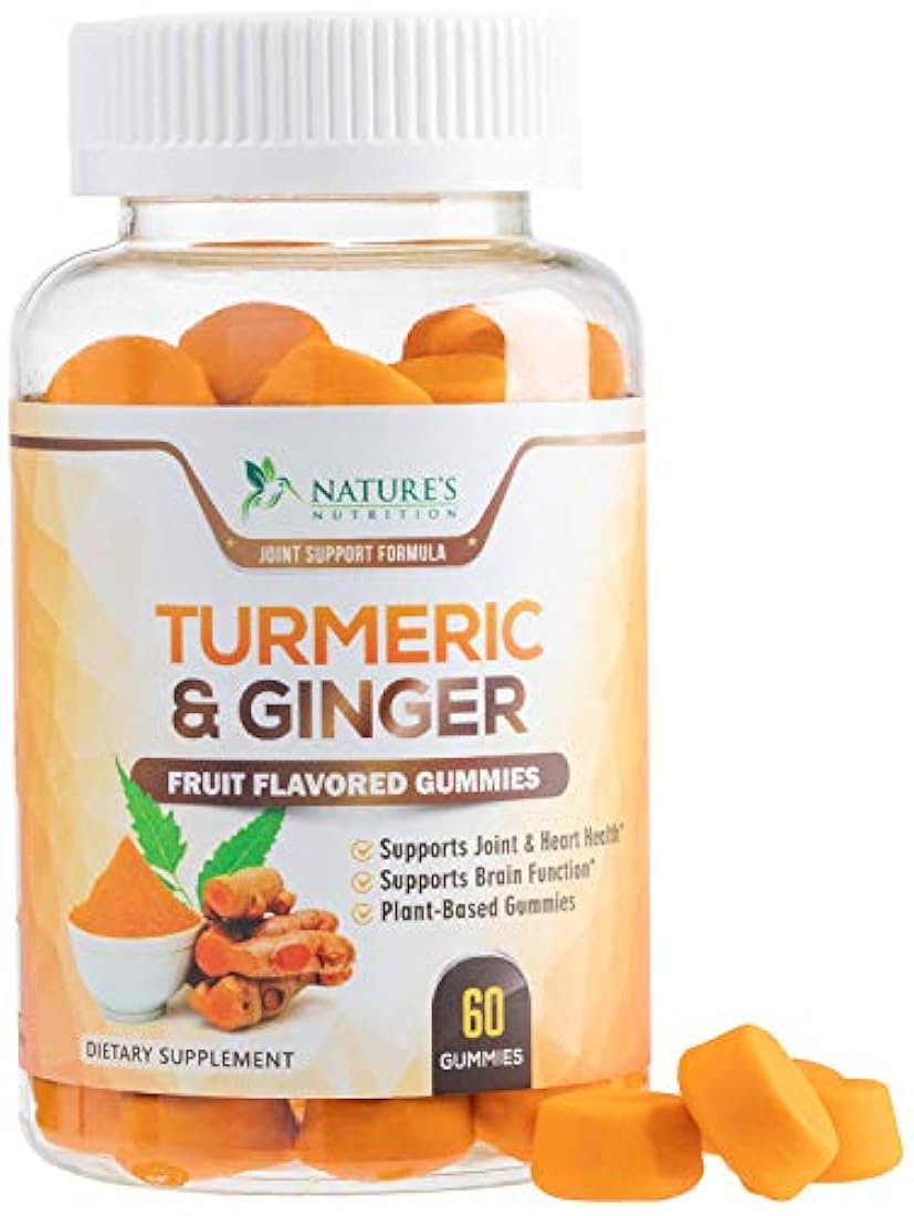 Natures Nutrition - Gomitas de cúrcuma con jengibre