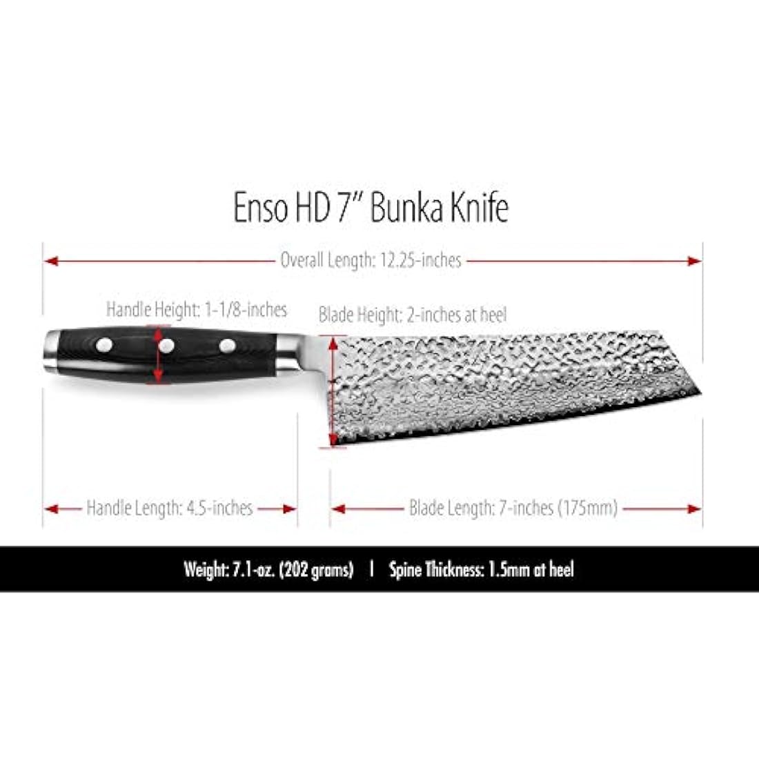 Enso HD - Cuchillo de conejo de 7.0 in, fabricado en Japón