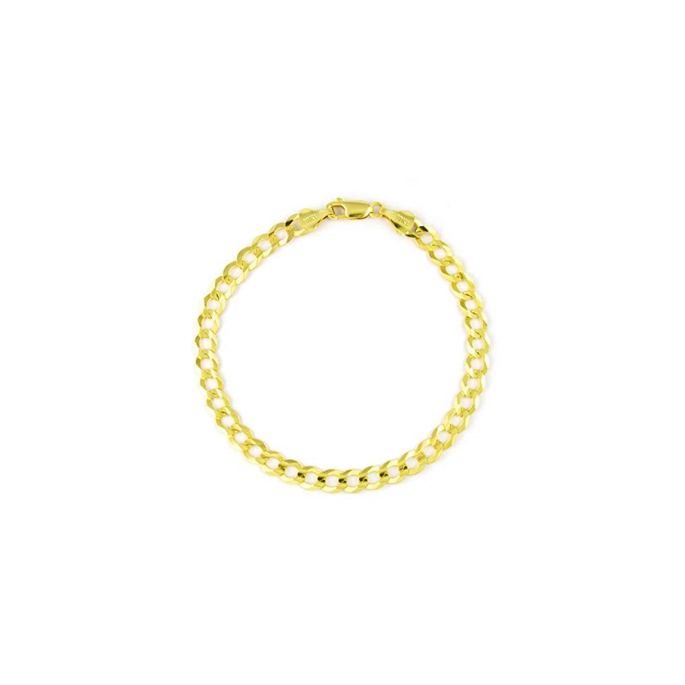 Pulseras de cadena de eslabones cubanos de oro amarillo