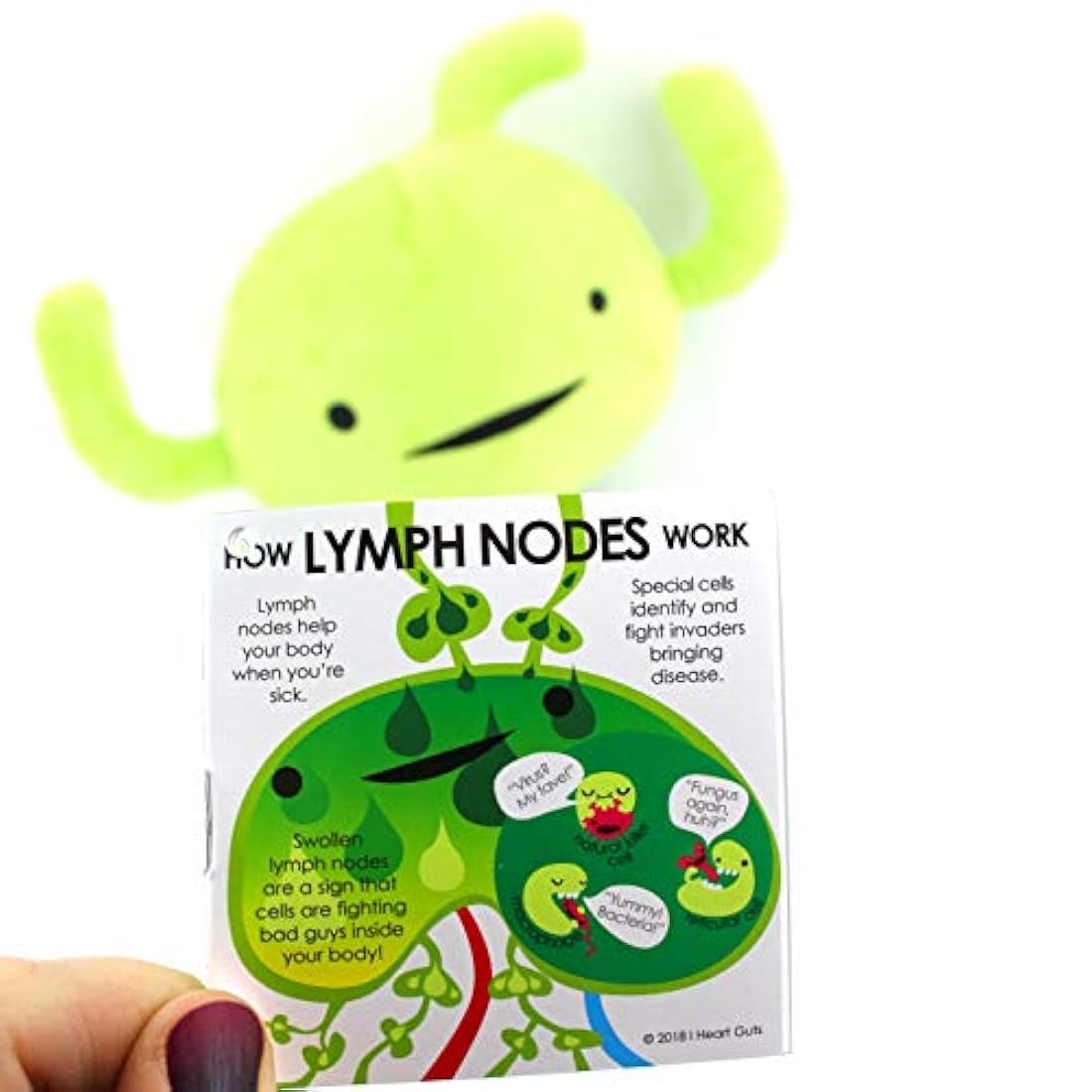 Peluche de Linfa nodo color verde. I Heart Guts
