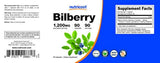 Nutricost Bilberry Capsules 1200mg 90 Cápsulas Vegetarianas