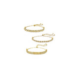 Pulseras Juego de joyas de oro de 18 quilates sobre plata
