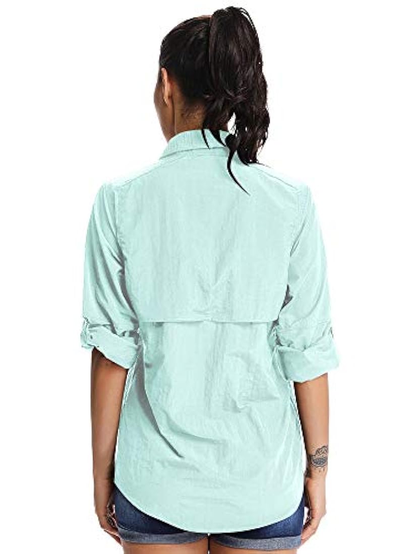 Linlon playera de pesca de secado rápido, con protección UV