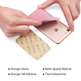 OBVIS Bolsillo para teléfono celular, tarjetero autoadhesivo con adhesivo 3M RFID, tarjetero para tarjeta de crédito ATM, para iPhone Android, 2 unidades, color rosa