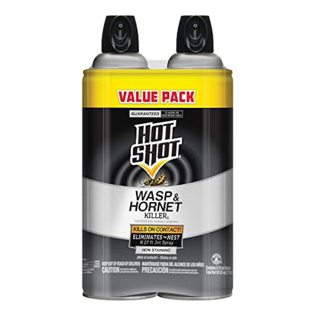 Hot Shot 13412 HG-13412 Control de plagas Paquete de 2 Negro