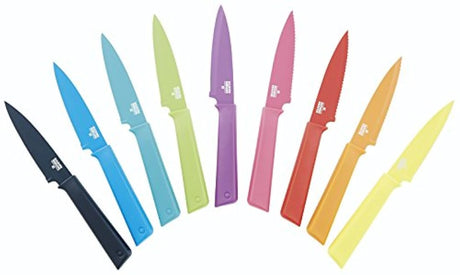 Kuhn Rikon Colori+ - Cuchillo de queso (3 unidades) negro