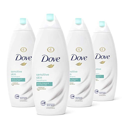 Dove gel de baño piel sensible 22 oz paquete de 4