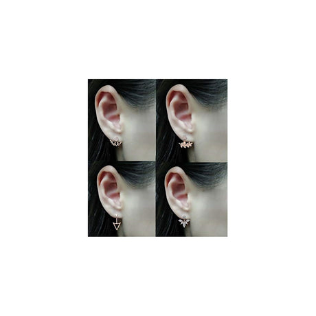 Aretes de flor de loto aretes de circonita cúbica