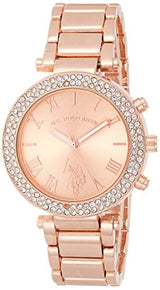 Reloj de vestir de mujer de cuarzo con tonos dorados