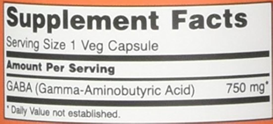 ahora alimentos Gaba 750 Mg - 100 Vcaps