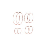 Aretes de aro de acero inoxidable con clip para mujer