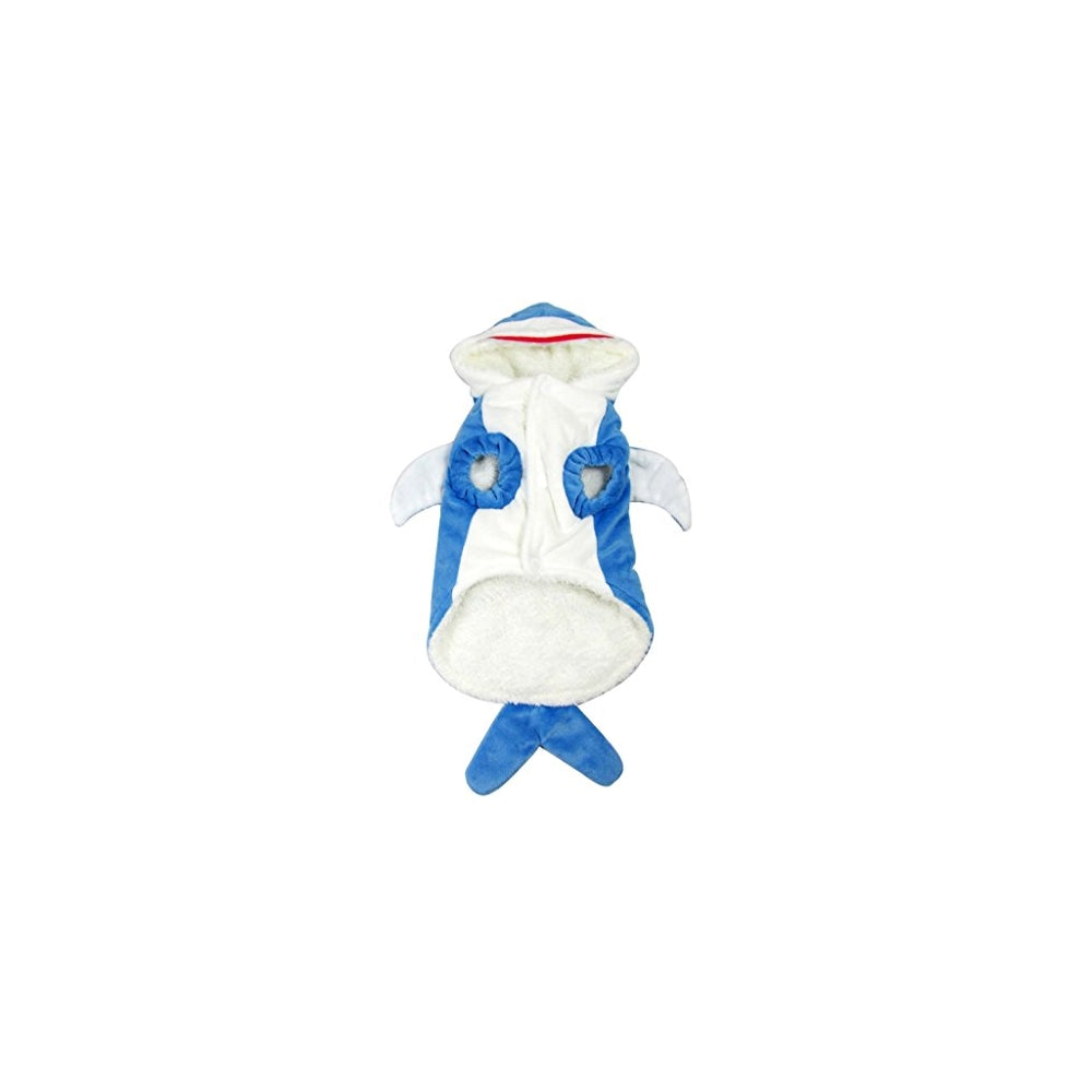 Disfraces de tiburón para perro azul talla S