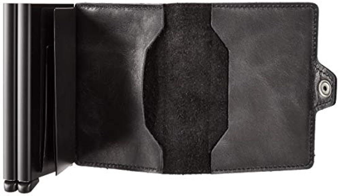 Cartera de piel sintética protector de tarjetas color negro