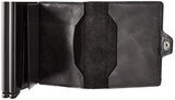 Cartera de piel sintética protector de tarjetas color negro