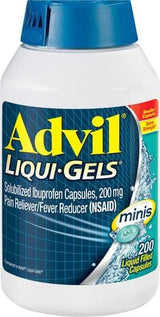 Advil Liqui-Gels Minis, Alivio Dolor, Ibuprofeno 200mg, 200 cápsulas