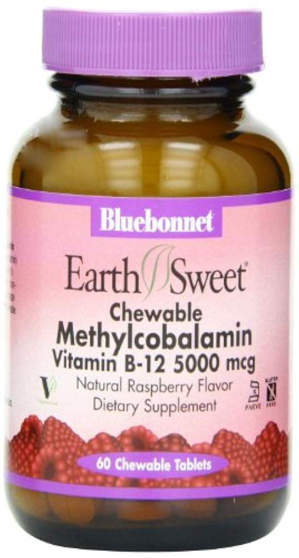 Vitamina B-12 5000 mcg de Bluebonnet 60 tabletas masticables