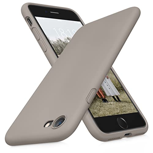 DTTOCASE - Funda para iPhone SE 2022/2020, iPhone 8, iPhone 7, funda de silicona líquida para iPhone SE 8 7 de 4.7 pulgadas, funda protectora suave y sedosa colorida para niñas y mujeres, piedra