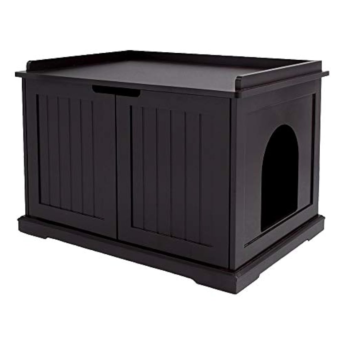 Unipaws - Banco de almacenamiento para baño de gato, con estructura de madera resistente, amplio almacenamiento, fácil montaje, se adapta a la mayoría de cajas de basura