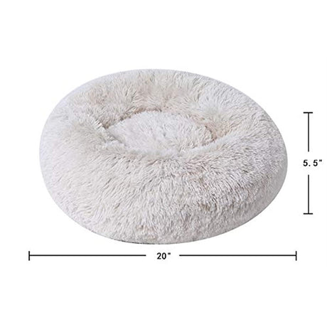 Camas calmantes para gatos y perros de 50cm, color beige