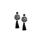 Aretes  de borla de resina acrílica para mujeres