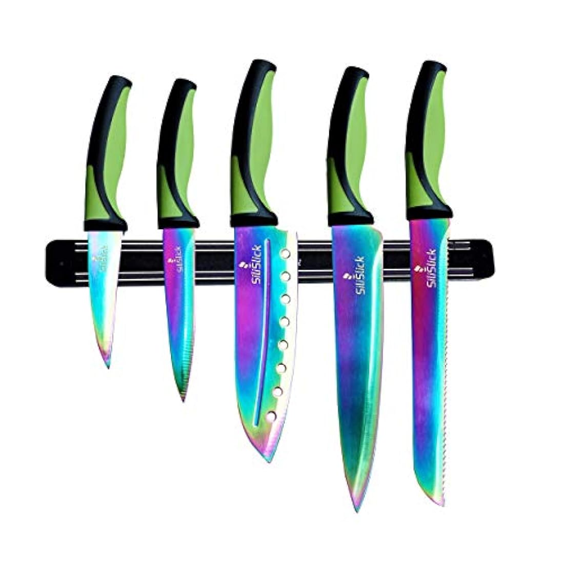 SiliSlick - Juego de 5 cuchillos elegantes, calidad chef,