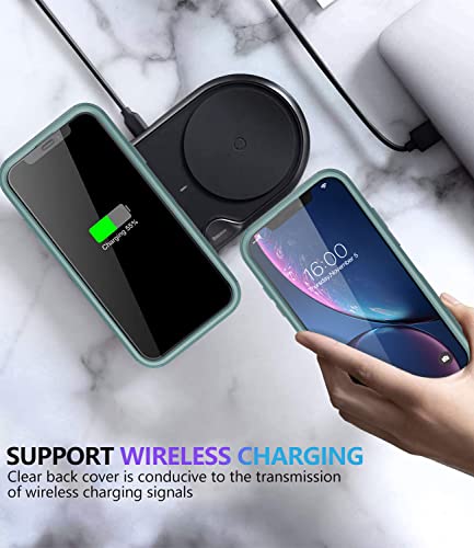 Diverbox Funda para iPhone Xr [a prueba de golpes] [a prueba de gotas] [a prueba de polvo], resistente funda de protección para Apple iPhone XR (verde pino)
